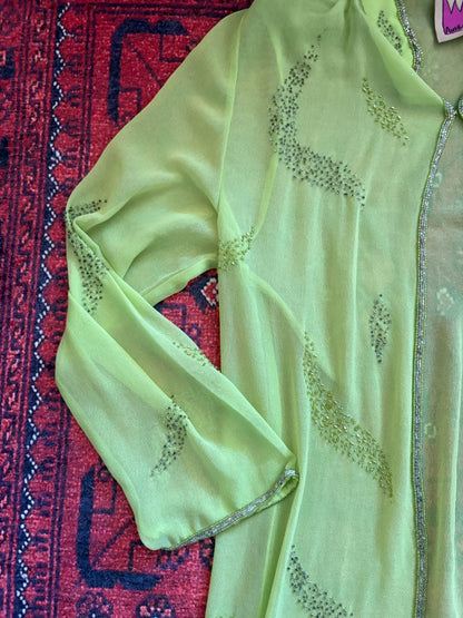 VINTAGE BEADED SHEER BLOUSE - S