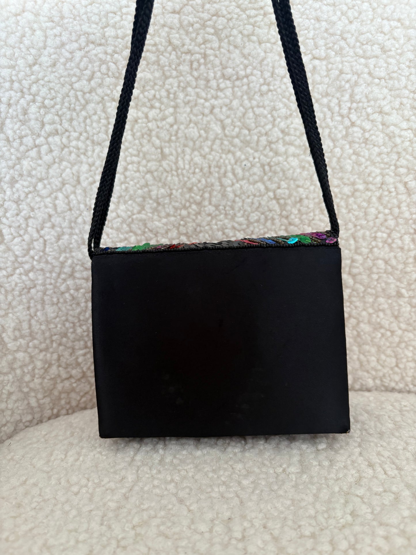 VINTAGE BEADED & SEQUIN ART DECO BAG