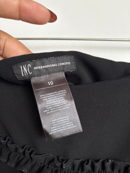 VINTAGE BLACK RUFFLE MINI SKIRT