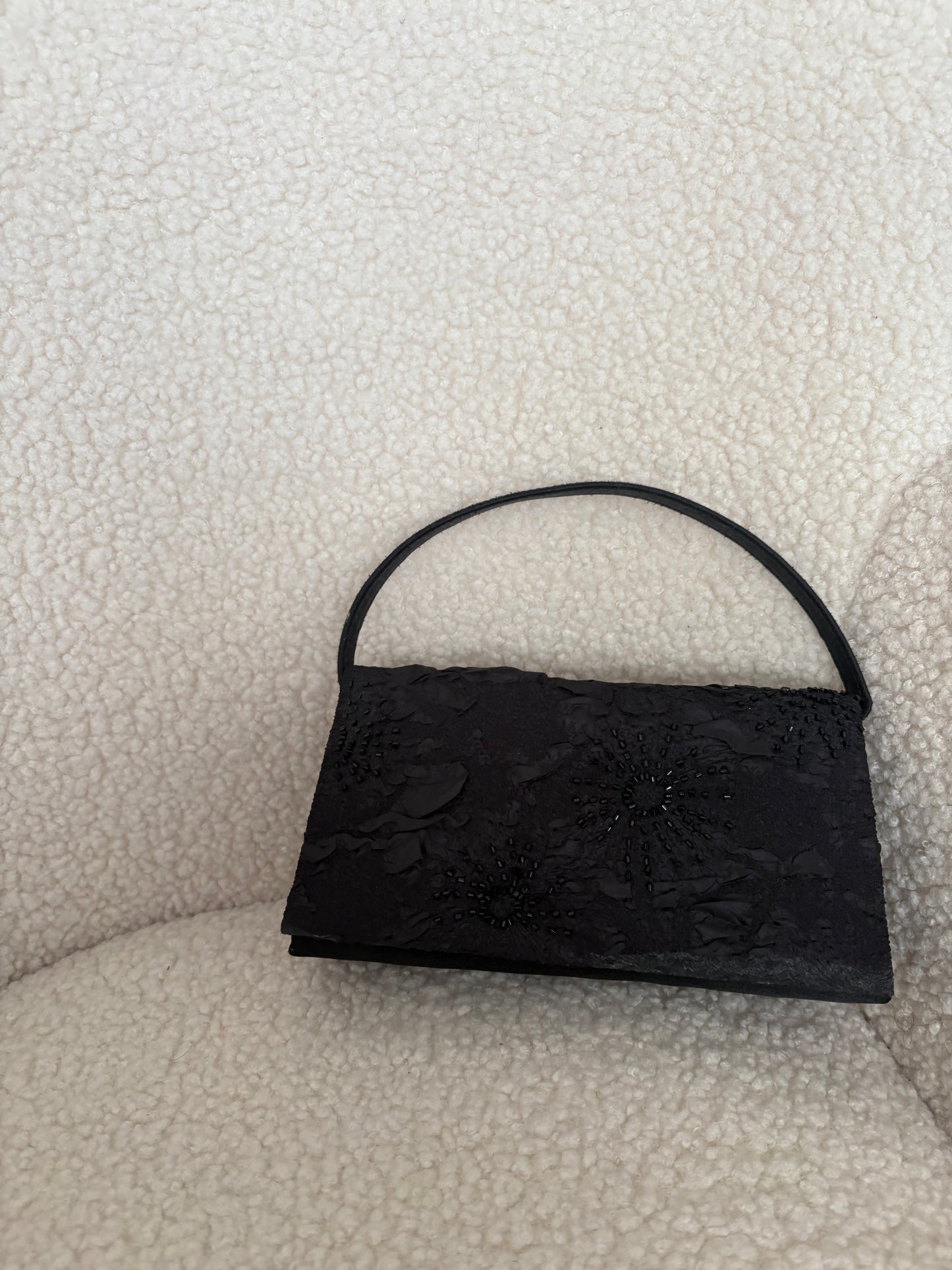 VINTAGE BLACK SEQUIN BAG