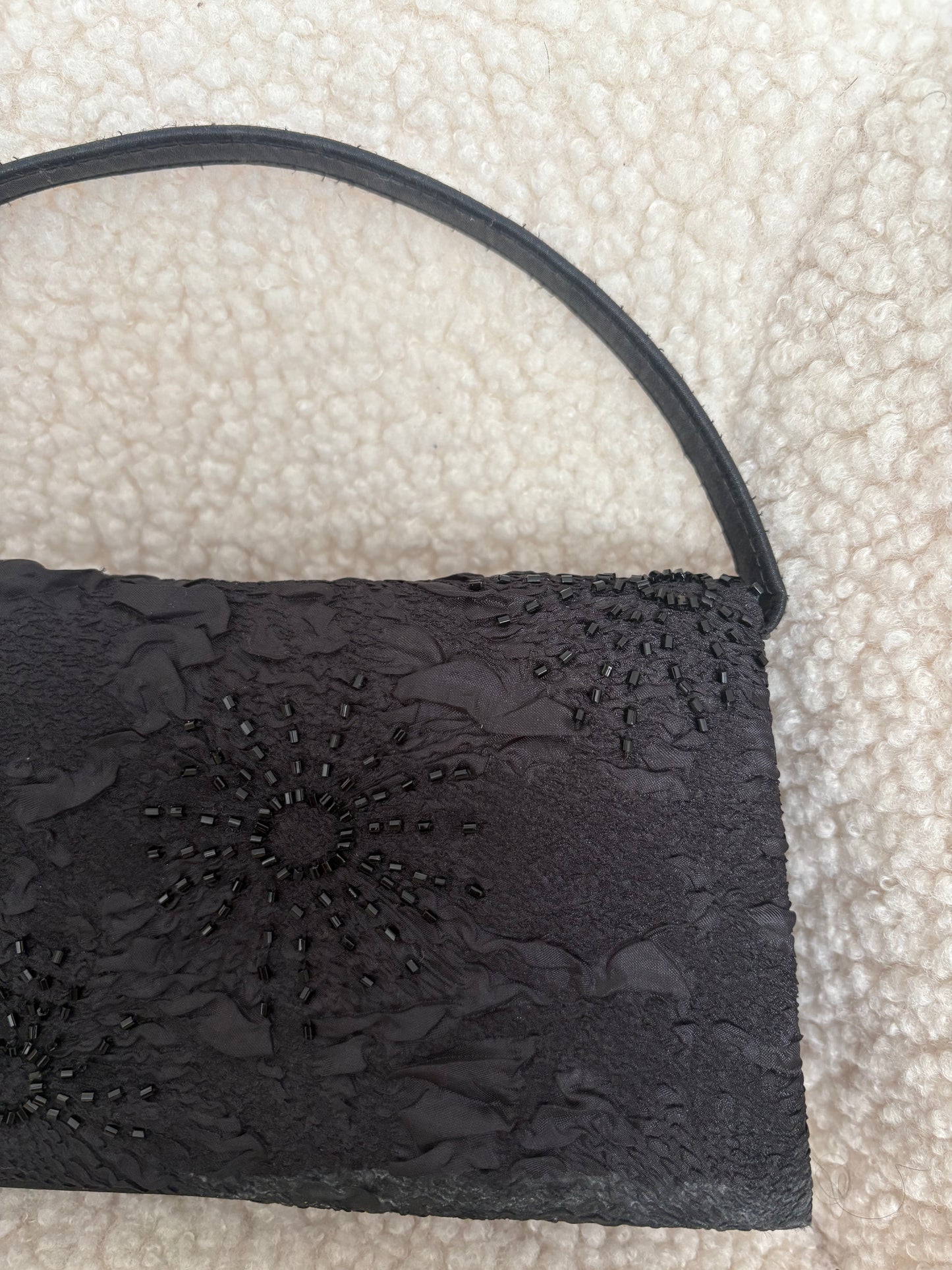 VINTAGE BLACK SEQUIN BAG