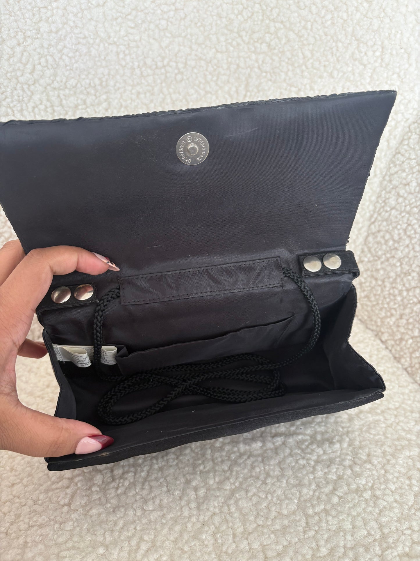 VINTAGE BLACK SEQUIN BAG