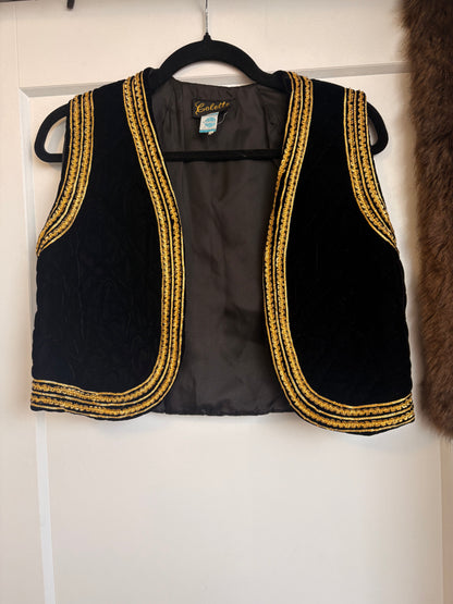 VINTAGE BLACK VEST  - S