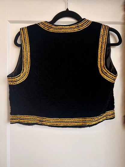 VINTAGE BLACK VEST  - S