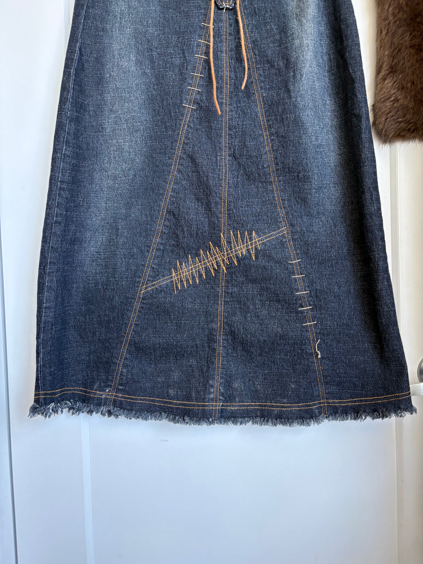 REWORKED VINTAGE BONGO DENIM SKIRT