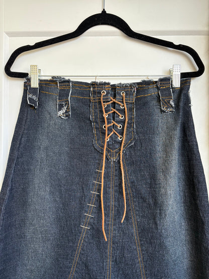 REWORKED VINTAGE BONGO DENIM SKIRT