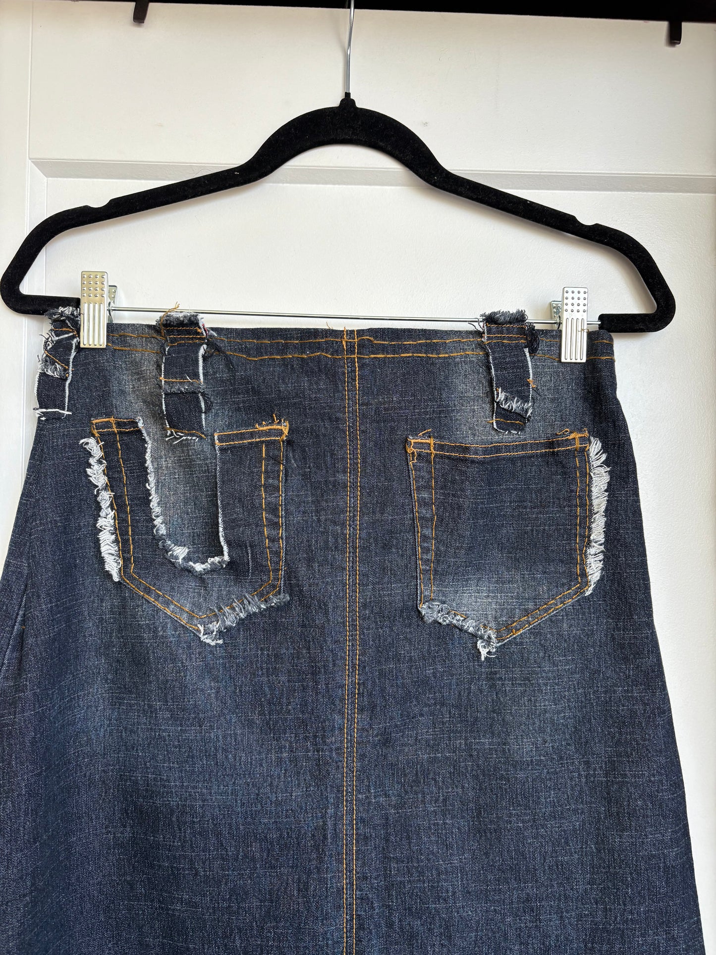 REWORKED VINTAGE BONGO DENIM SKIRT