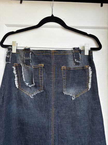 REWORKED VINTAGE BONGO DENIM SKIRT