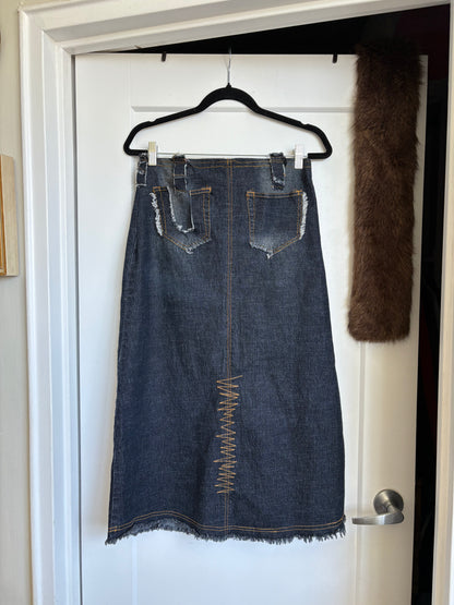 REWORKED VINTAGE BONGO DENIM SKIRT