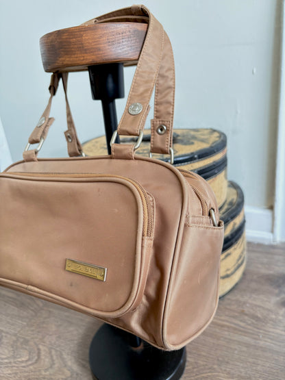VINTAGE BROWN NYLON SHOULDER BAG