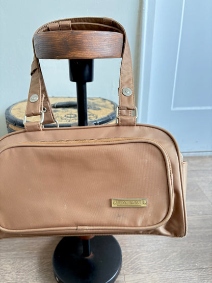 VINTAGE BROWN NYLON SHOULDER BAG