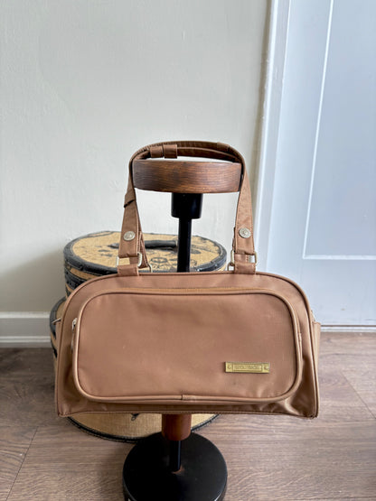 VINTAGE BROWN NYLON SHOULDER BAG