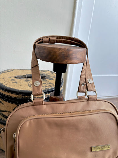 VINTAGE BROWN NYLON SHOULDER BAG