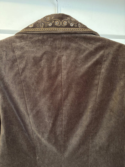 VINTAGE BROWN VELVET BLAZER