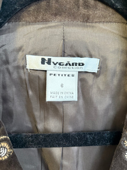 VINTAGE BROWN VELVET BLAZER