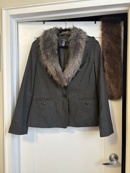 VINTAGE CHAPTER ONE BLAZER WITH REMOVABLE TRIM FUR