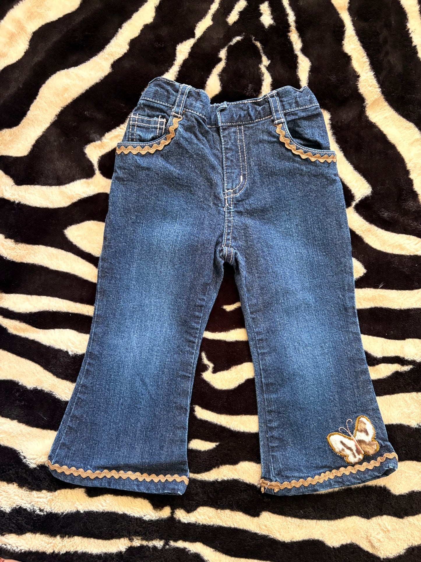VINTAGE CHILDRENS PLACE DENIM BELLBOTTOM JEANS  - 24M