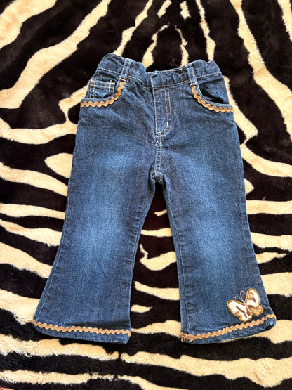 VINTAGE CHILDRENS PLACE DENIM BELLBOTTOM JEANS  - 24M
