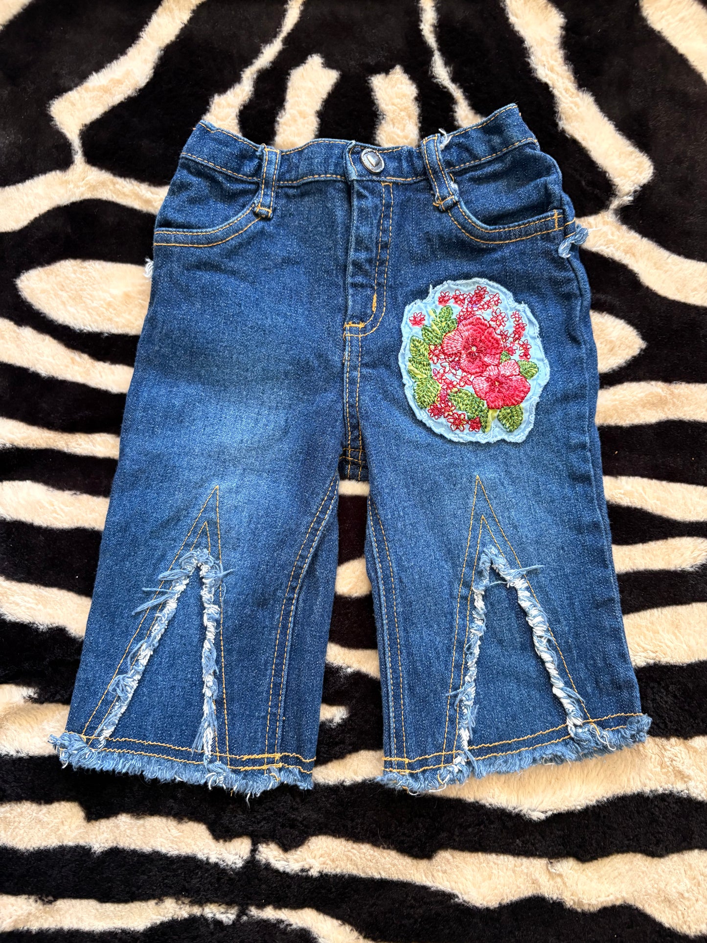 VINTAGE CHILDRENS PLACE DENIM BELLBOTTOM JEANS  - 3M