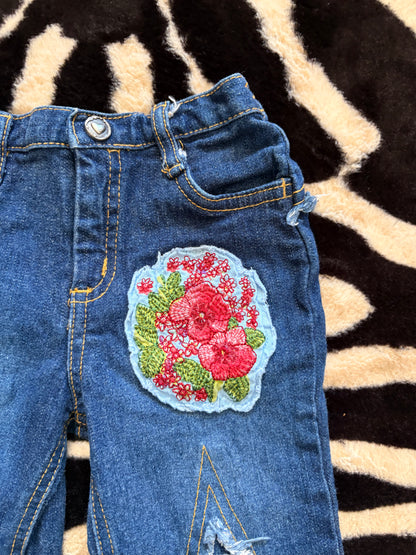 VINTAGE CHILDRENS PLACE DENIM BELLBOTTOM JEANS  - 3M