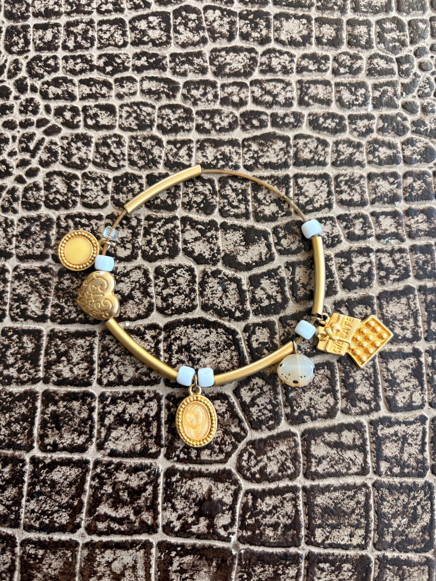 VINTAGE CHOCOLATE BOX CHARM BRACELET