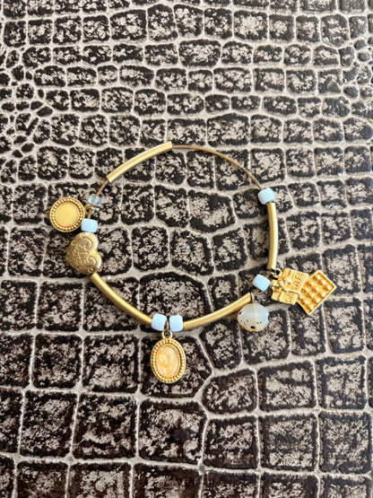 VINTAGE CHOCOLATE BOX CHARM BRACELET