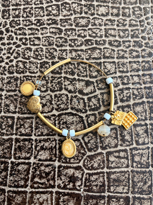 VINTAGE CHOCOLATE BOX CHARM BRACELET