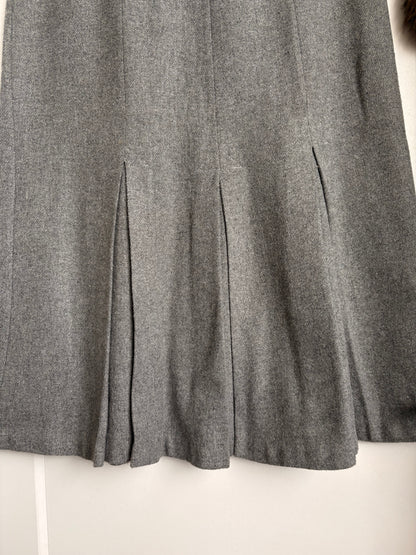 VINTAGE CLOTHES TO YOU GREY PLEATED MIDI SKIRT - 13