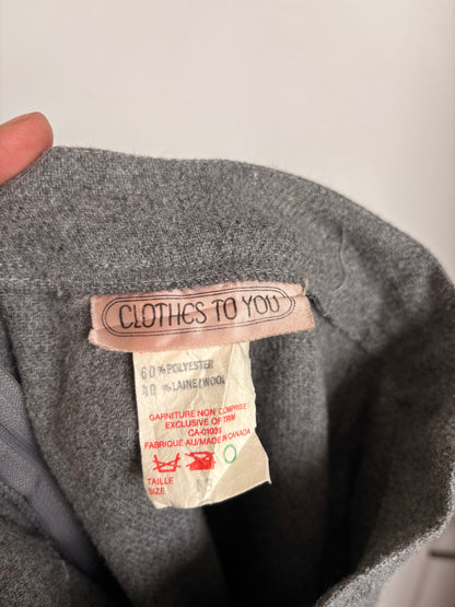 VINTAGE CLOTHES TO YOU GREY PLEATED MIDI SKIRT - 13