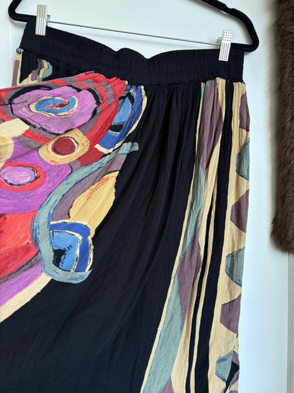 VINTAGE COLOURFUL MIDI SKIRT