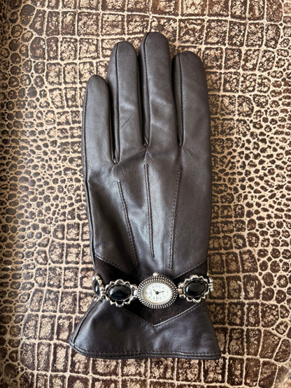 VINTAGE DENUCCI ONYX STONE WATCH