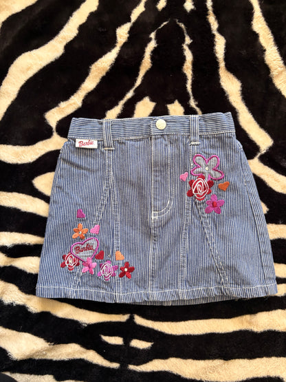 VINTAGE DENIM STRIPES KIDS BARBIE SKIRT  - 4