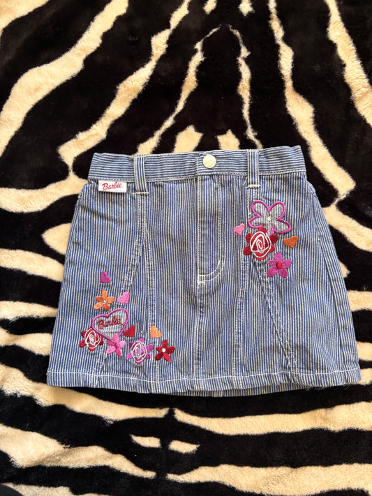 VINTAGE DENIM STRIPES KIDS BARBIE SKIRT  - 4