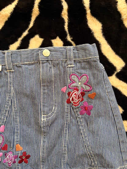 VINTAGE DENIM STRIPES KIDS BARBIE SKIRT  - 4