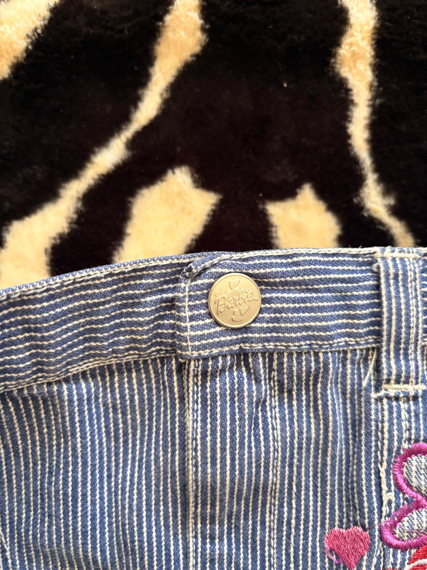 VINTAGE DENIM STRIPES KIDS BARBIE SKIRT  - 4