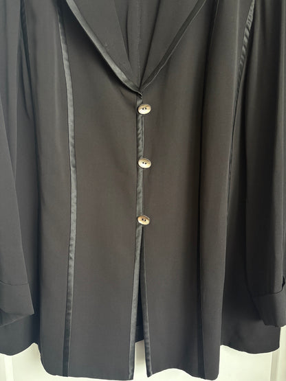 VINTAGE ELANA SILK BLOUSE WITH MOTHER OF PEARL BUTTONS