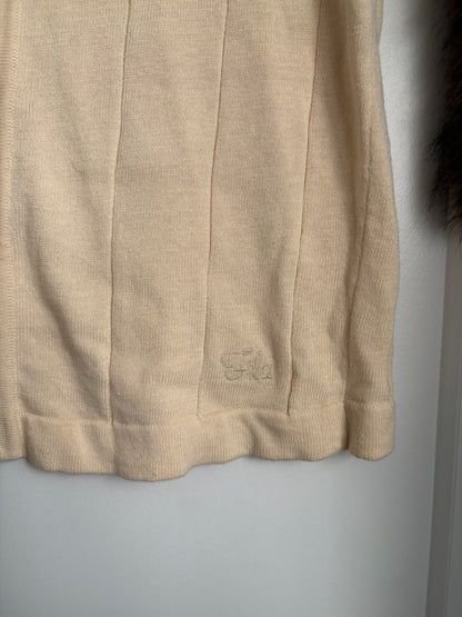 VINTAGE FILAS SWEATER ZIP UP VEST - S