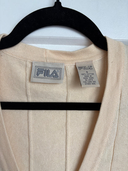 VINTAGE FILAS SWEATER ZIP UP VEST - S