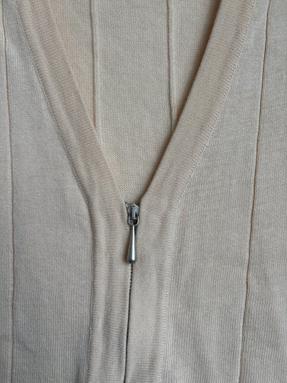 VINTAGE FILAS SWEATER ZIP UP VEST - S