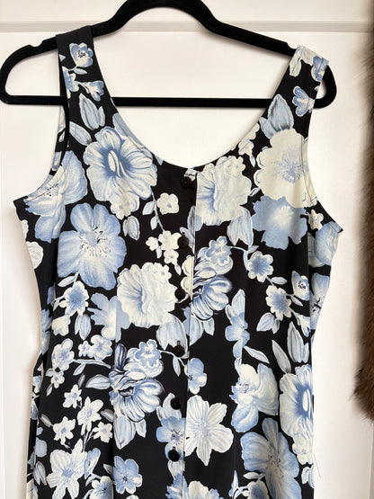 VINTAGE FLORAL BUTTON UP DRESS