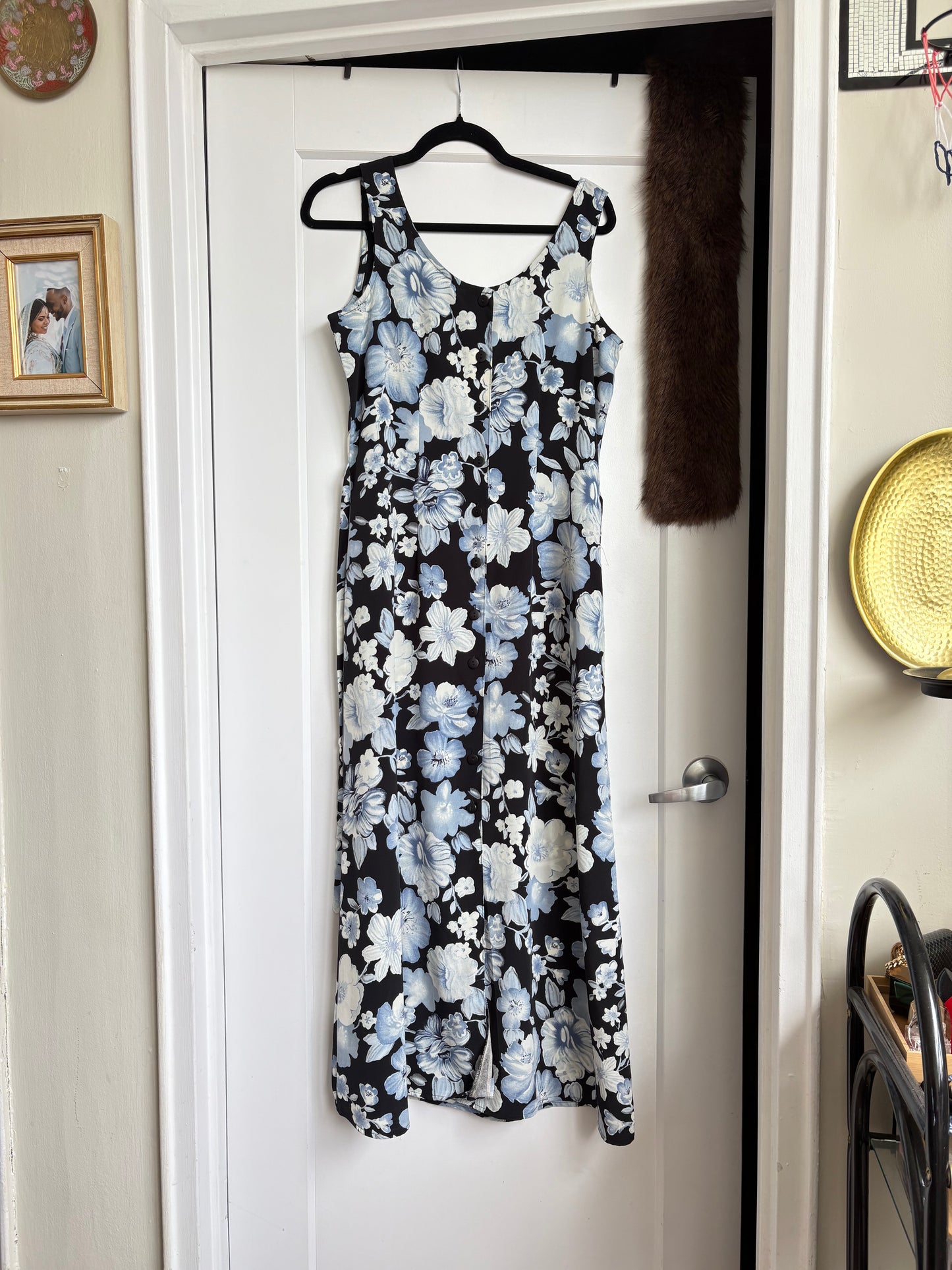 VINTAGE FLORAL BUTTON UP DRESS