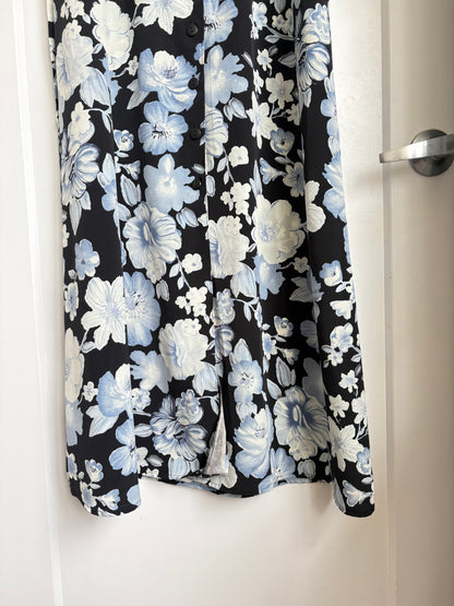 VINTAGE FLORAL BUTTON UP DRESS
