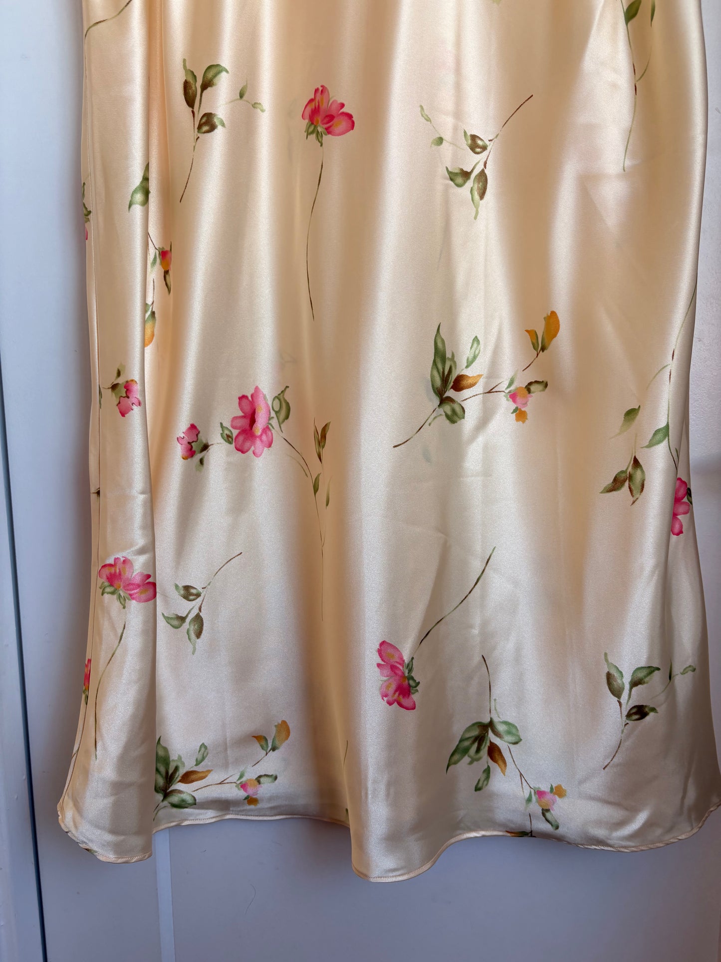 VINTAGE FLORAL SILK SLIP - 24