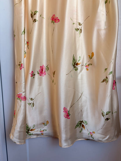 VINTAGE FLORAL SILK SLIP - 24