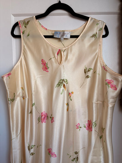 VINTAGE FLORAL SILK SLIP - 24