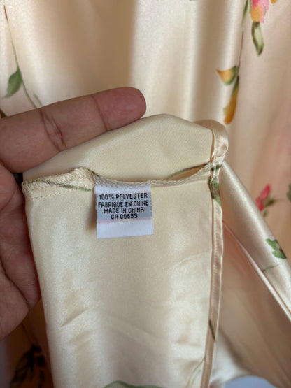 VINTAGE FLORAL SILK SLIP - 24