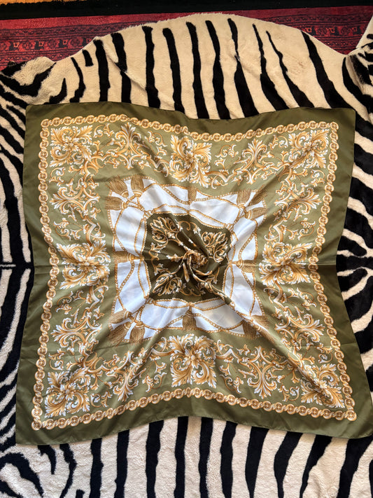 VINTAGE TIERACK SILK SCARF