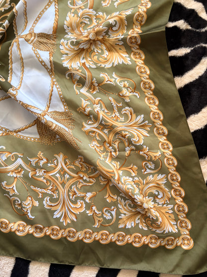 VINTAGE TIERACK SILK SCARF
