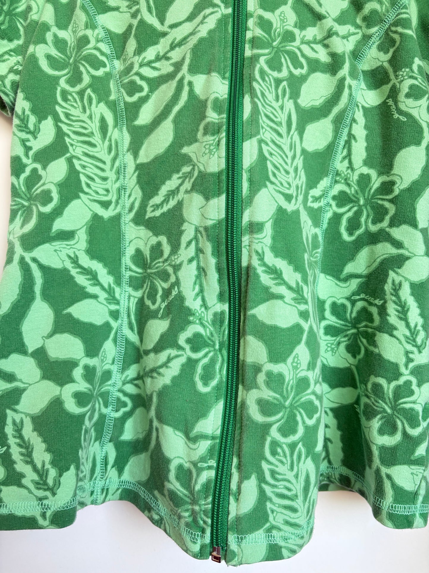 VINTAGE GUESS JEANS FLORAL ZIP UP HOODIE