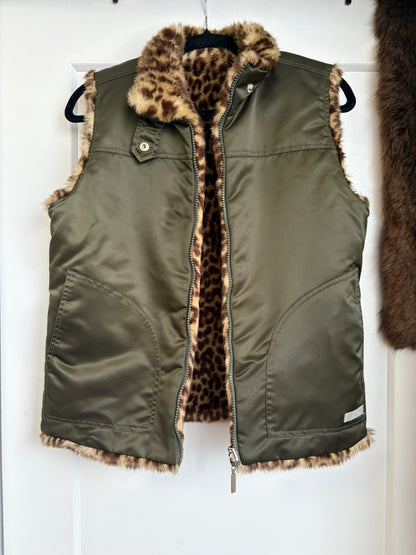 VINTAGE GUESS REVERSIBLE VEST - M